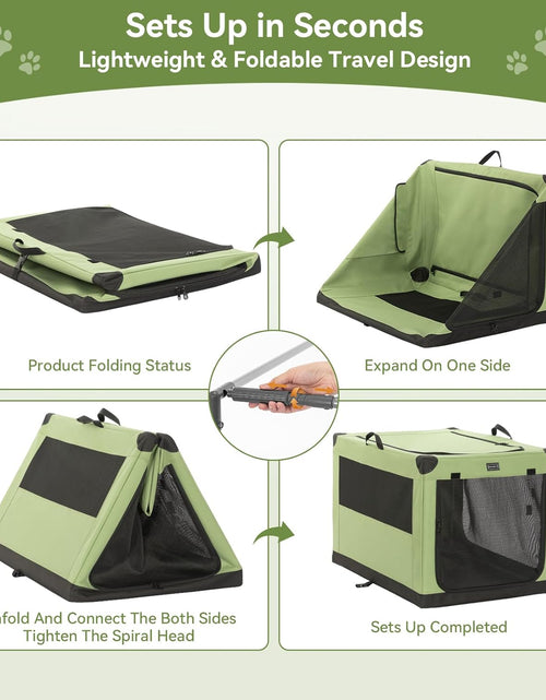 Load image into Gallery viewer, Portable Soft Collapsible Dog Crate for Indoor and Outdoor Soft-Sided Crate

