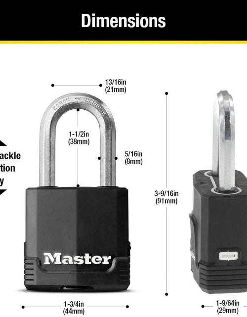 Load image into Gallery viewer, M115XQLF Magnum Heavy Duty Outdoor Padlock with Key, 4 Pack Keyed-Alike
