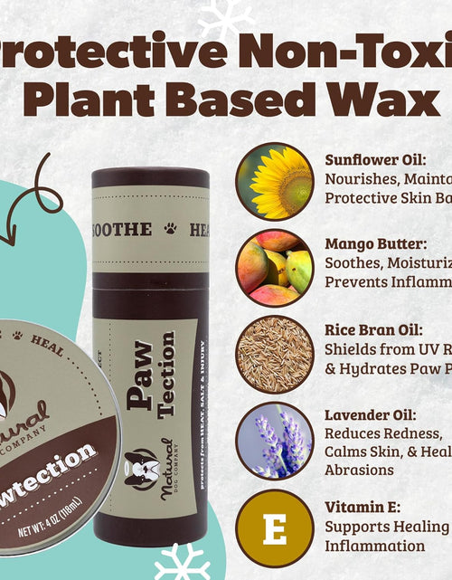 Load image into Gallery viewer, Pawtection Dog Paw Balm, Protects Paws from Hot Surfaces, Sand, Salt, &amp; Snow, Organic, All Natural Ingredients
