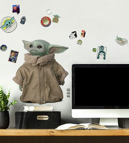 RMK4477SCS the Mandalorian Baby Yoda Grogu Peel and Stick Wall Decals
